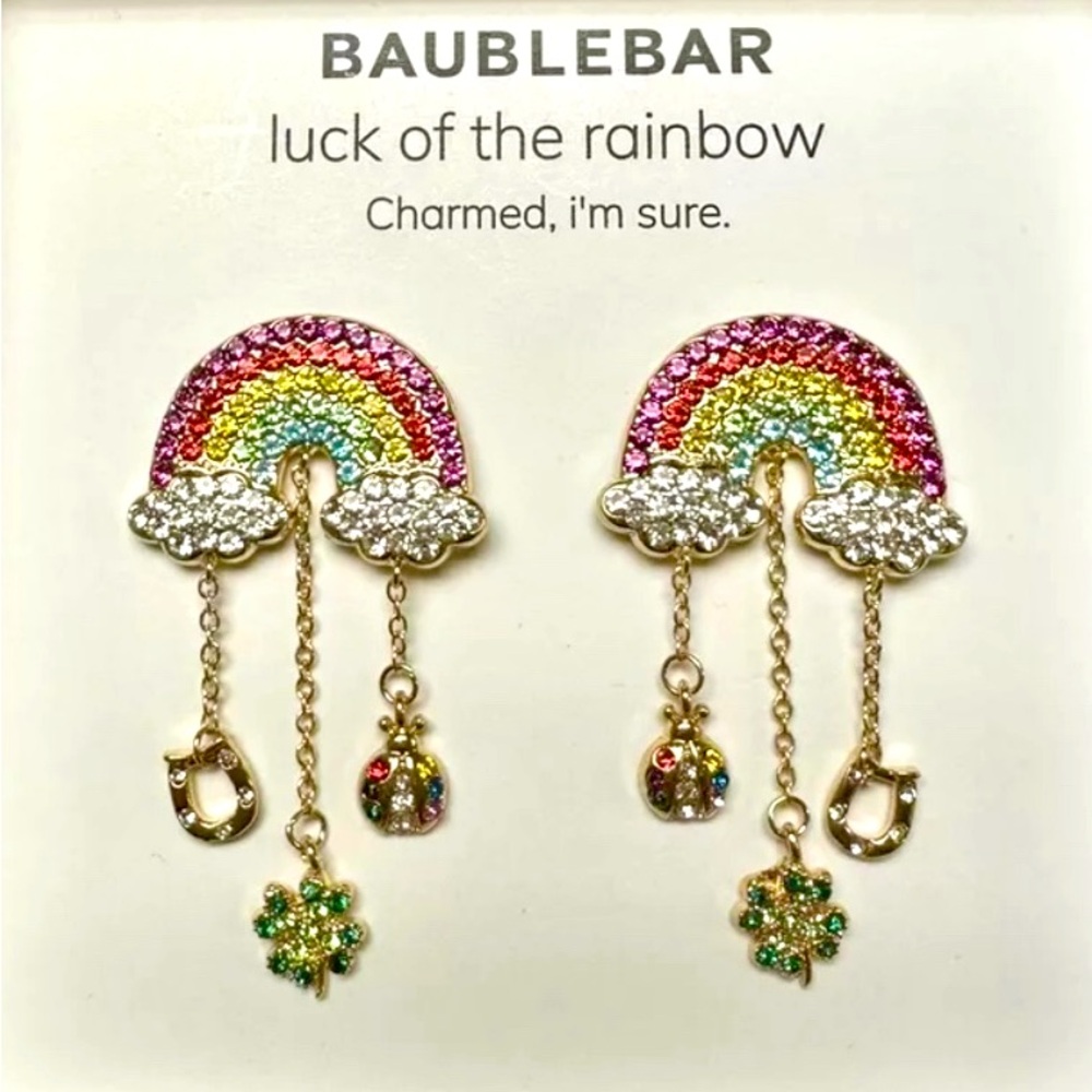 NIB! BAUBLEBAR JUNE PRIDE MONTH ADORABLE EARRINGS! FREE GIFT WITH PURCHASE! Yay!